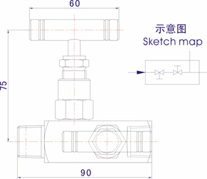  EF-4二阀组尺寸结构图